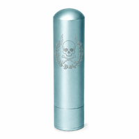 Inhalador de Aluminio Azul Brillante, OEM, Marca Privada, Botella de Perfume Vacía, Recargable, Tubo para Aceites Esenciales de Aromaterapia, Personalizable