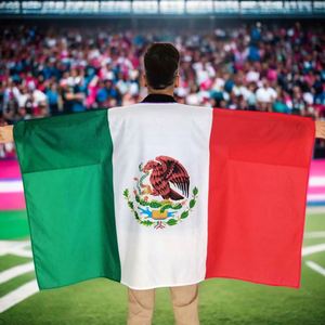 Capa con Bandera de México para Aficionados al Fútbol, de Poliéster, Precio de Fábrica 2024 - Product Image 6