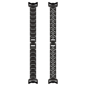 Bracelet intelligent en acier inoxydable à trois maillons avec diamants pour Xiaomi Mi Band 8, 9 et Mi Band <span class=keywords><strong>10</strong></span> - Product Image 6