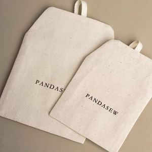 Luxury White Cotton <b>Envelope</b> Folded Style Dust Bag Organic Recycled <b>for</b> <b>Gift</b> Packaging in Jewelry Cosmetics - Product Image 3