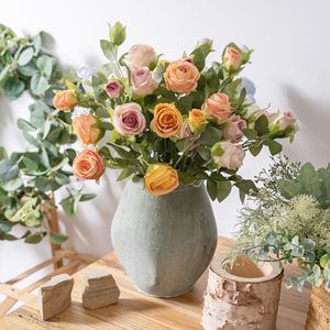 ช่อดอกกุหลาบประดิษฐ์ CallaFloral ก้านเดี่ยว สีขาว ชมพู เหลือง ฟ้า ชมพูอ่อน แชมเปญ ม่วง สำหรับตกแต่งภายใน - Product Image 1