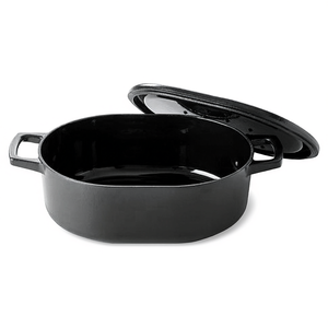 Nori Casserole Dish With Lid Black Oval 3 Qt Baking Dish For Oven Use - Product Image 2