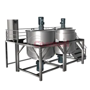 300l 500l SS scraper mixing tank homogenizer mixer reactor tank for liquid