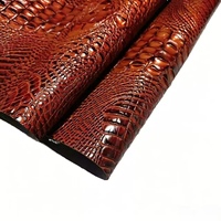 Cuir PU écologique gaufré effet crocodile bicolore pour la décoration intérieure, la sellerie de meubles, les chaises, les parapluies et l'artisanat