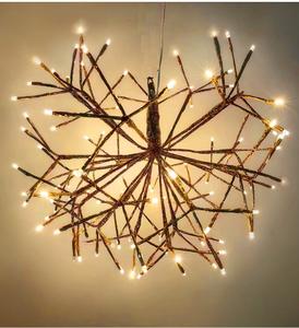 Новый дизайн, светодиодные подвесные шарики, гирлянда, Рождественские огни, сверкающие, теплый белый, холодный, белый, снежный шар - Product Image 6