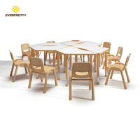 Service OEM ODM tout-en-un, mobilier préscolaire, table et chaises pour enfants en plastique durable, hauteur réglable