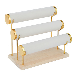 Soporte de almacenamiento de reloj de terciopelo de 3 niveles de gama alta, nuevo contenedor de joyería con Collar, accesorios para pies, pulsera, accesorios de exhibición - Product Image 3