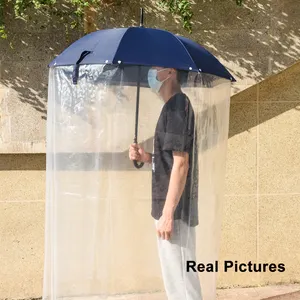 Nieuwe Collectie 23 Inch 8 Ribben Gebogen Handvat Paraplu Body Cover Waterdichte Paraplu