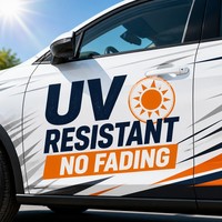 Autocollant de voiture en vinyle auto-adhésif personnalisé, impression HD résistante aux UV, sans décoloration, haute résistance à la traction, pour 3-5 ans, fournisseur