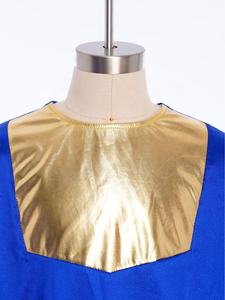 Traje de Danza de Alabanza para Niños de 6 a 16 Años, Túnica Metálica con Pantalones Anchos de Satén, Danza Litúrgica, Danza Lírica, Actuación de Coro - Product Image 3