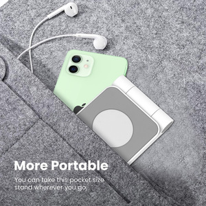 Magsafe Magnetic Desktop Phone Stand For Iphone 12 13 14 15 Foldable <b>Tablet</b> <b>Holder</b> Adjustable White Black - Product Image 3