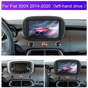 Autoradio Podofo 9 ''Android 13 pour <span class=keywords><strong>Fiat</strong></span> <span class=keywords><strong>500X</strong></span> 2014-2020 CarPlay Android Auto GPS WiFi BT FM RDS Fascia Panel OEM Factory - Product Image 2