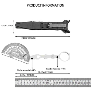 SOCP 179bm Rescue Multifunctional Tool with Black Sheath Hook <b>Oxygen</b> Wrench and Carbide Glass Breaker - Product Image 6
