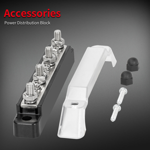 ขั้วต่อบัสบาร์ทองแดงขนาดใหญ่ 150A 12V แบบ 3x1/4”Post,6x # บล็อกจ่ายไฟ 8 ช่อง ได้รับการรับรองมาตรฐาน Rohs & CE สำหรับเรือ ยานยนต์ และพลังงานแสงอาทิตย์ - Product Image 3