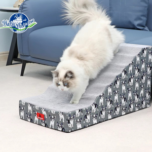 Großhandel Maßgefertigte Quadratische Memory-Schaum Orthopädische Hundetreppe Mehrere Höhen Komfortabel Langlebig Stabil Rutschfest Abnehmbarer Bezug - Product Image 1