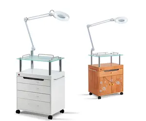 Chariot médical de beauté pour lit de beauté avec lumière froide LED UV Ozone désinfection armoire lampe de tatouage
