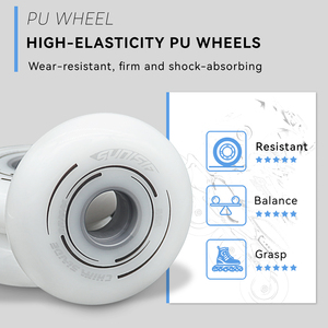 Giày trượt patin 4 bánh có thể điều chỉnh, đế <span class=keywords><strong>PVC</strong></span>, khung carbon dành cho người lớn, bánh xe phát sáng, khung PP và chất liệu PU, dùng ngoài trời - Product Image 5