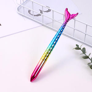 قلم جل بتصميم ذيل حورية البحر الكوري الإبداعي عبر الحدود، قلم توقيع خيالي أزرق ملون، هدية بلاستيكية 0.5 مم - Product Image 6