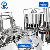 Machine de rinçage, remplissage et bouchage automatique de bouteilles en PET et en verre pour eau potable pure minérale, certifiée CE ISO, longue durée de vie