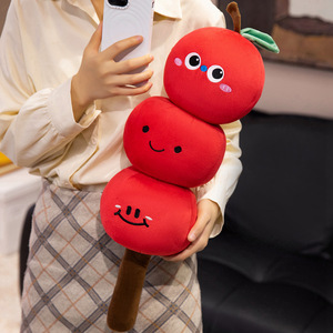 Cute Hawthorn Shaped Plush <b>Pillow</b> Set Soft Cushion For Girls New Year Decorations - Product Image 3