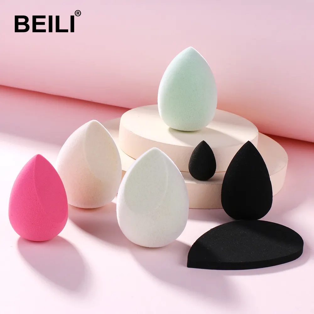 BEIL 4pcs Makeup Blender Cosmetic puff with storage box foundation Powder Beauty Sponge set custom logo