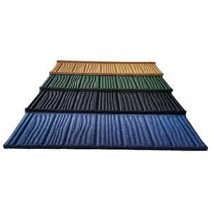 Colore dell'alluminio 0.45mm tegola metallica rivestita in pietra PPGL luce Villa piastrelle piatte in acciaio prodotto - Product Image 1