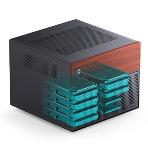 JONSBO N4 <span class=keywords><strong>Mini</strong></span>-<span class=keywords><strong>ITX</strong></span> Aluminio <span class=keywords><strong>Mini</strong></span> Chasis ATX Mid <span class=keywords><strong>Tower</strong></span> <span class=keywords><strong>Case</strong></span> 6 + 2 HDD Bay One 120mm Fans SFX PSU 1U USB PC Cases Acrílico MicroATX - Product Image 2