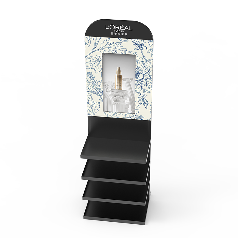 Apache Custom Modern Single-Sided Custom Material Skincare Display Rack for Perfume Stores-Multi-Tier Light-Duty Retail Stand — view 4