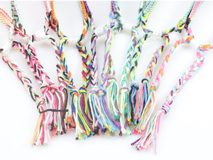 Brazaletes de moda étnica inspirados en Asia occidental, correa de muñeca ancha con borla colorida, pulsera tejida controvertida, punto al por mayor - Product Image 5
