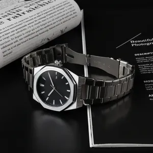 Erkekler için erkek saati es 2024 izle lüks klasik tasarım erkek saati kuvars