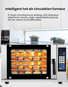 <span class=keywords><strong>Horno</strong></span> Comercial de Circulación de Aire Caliente 60L/95L/120L, 5 Niveles de Horneado, Interior de Acero Inoxidable 304, Humidificación por Vapor, 350 ° C - Product Image 4