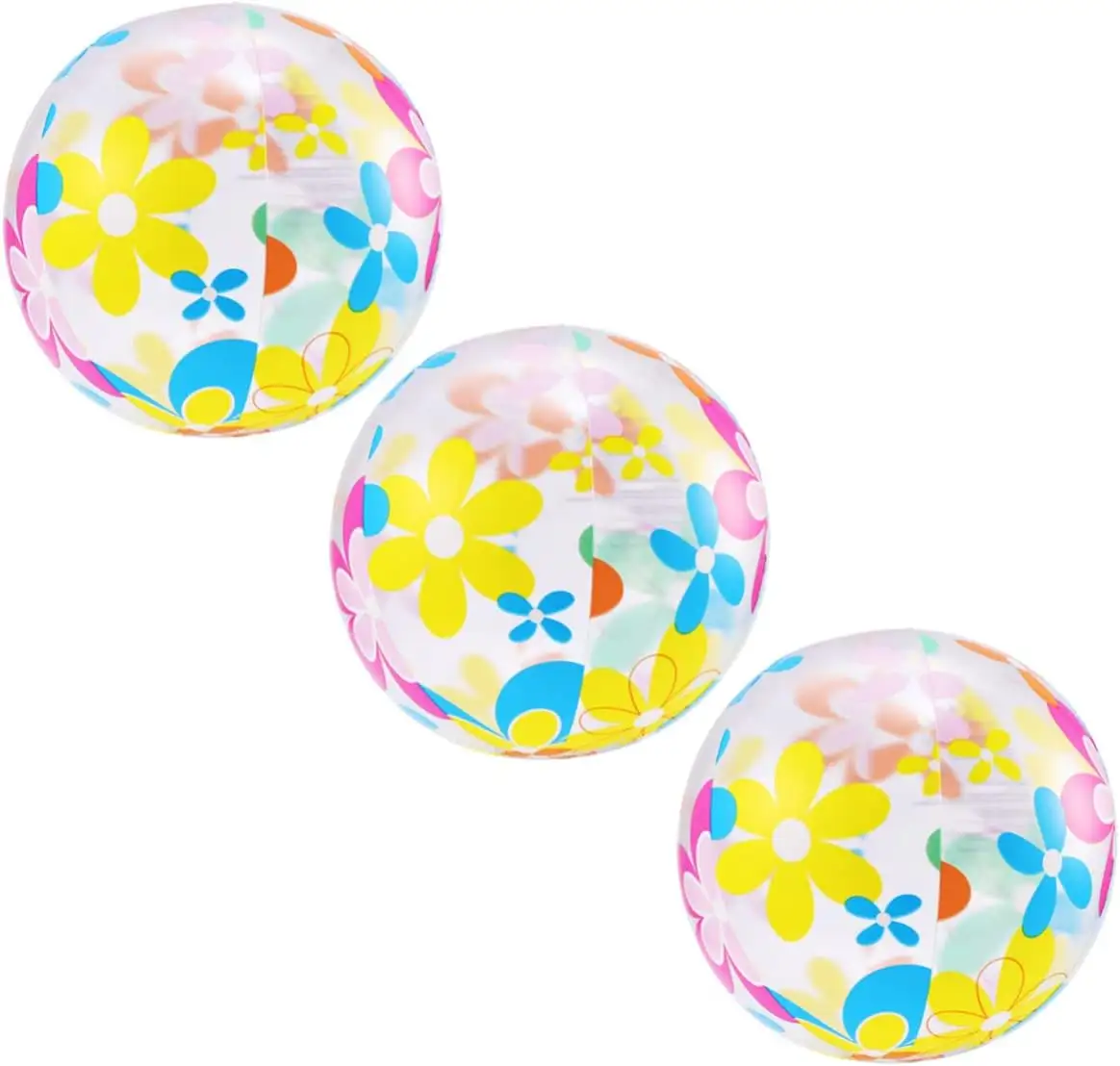 Großhandel Hot Sales Custom Logo Blumen druck Sommer Wasserspiel zeug Aufblasbarer Wasserball für Kinder Erwachsene