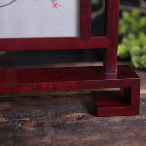 Suzhou Style Double Sided Embroidered <b>Screen</b> Red Maple Design Handmade Silk Craft <b>Decor</b> For Living Room Study Traditional - Product Image 3