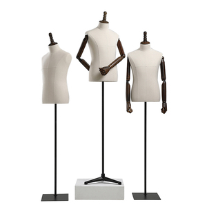 Tienda de ropa escaparate de lino maniquí masculino <span class=keywords><strong>Torso</strong></span> soporte medio cuerpo <span class=keywords><strong>hombres</strong></span> traje maniquí para hombre traje de mesa masculino maniquí - Product Image 5