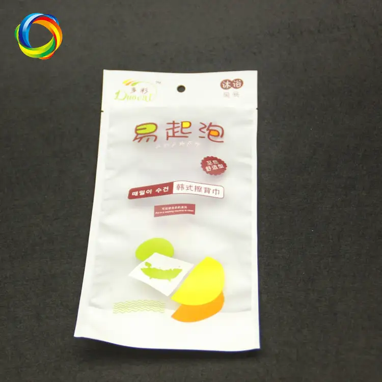 Customized Logo Print Small Gift Packaging Bags Laminated Biodegradable Transparent Food Plastic Zipper Bags With Hang Hole
