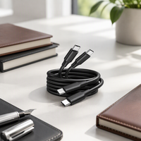 Kabel Charger USB C ke C 100W Pengisian Cepat Kabel Daya Berlapis Nilon untuk Laptop Ponsel Tablet Pabrik Kabel Charger Pengisian Cepat PD