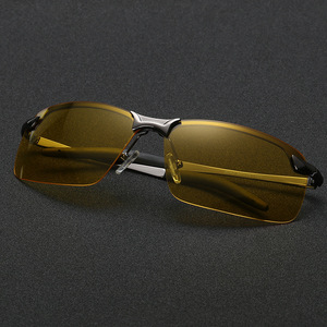 STOCK Lunettes <span class=keywords><strong>de</strong></span> soleil <span class=keywords><strong>de</strong></span> haute qualité en alliage pour hommes Uv400 Vision nocturne polarisée à verres jaunes Lunettes <span class=keywords><strong>de</strong></span> <span class=keywords><strong>conduite</strong></span> <span class=keywords><strong>de</strong></span> <span class=keywords><strong>nuit</strong></span> - Product Image 1