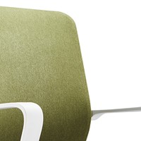 Chaise de bureau ergonomique JOHOOFURNITURE en maille PP, cadre blanc, vente directe usine, Silla De Oficina, coussin épais confortable, pivotante