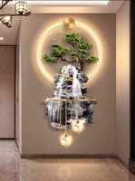 Peinture Murale de Luxe Scène d'Intérieur 3D Lumineuse LED en Métal et Acrylique, Dernier Cri, Très Demandée