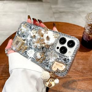 Lujo elegante Rhinestone encantado calabaza carro botella de Perfume Funda funda móvil para iPhone 16 15 14 13 12 11 Pro Max - Product Image 5