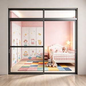 Porte coulissante en aluminium à rupture de pont thermique résistante aux intempéries, porte de patio à double ou triple vitrage robuste pour villas et maisons résidentielles - Product Image 1