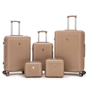 Precio <span class=keywords><strong>de</strong></span> fábrica Ligero ABS <span class=keywords><strong>PC</strong></span> Trolley Maleta <span class=keywords><strong>de</strong></span> mano Juego <span class=keywords><strong>de</strong></span> viaje 5 piezas con ruedas giratorias Estilo <span class=keywords><strong>de</strong></span> negocios simple - Product Image 6