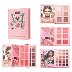 Palette de maquillage pour les yeux et le visage JULYSTAR, ensemble de maquillage parfait, livre de maquillage magique, comprenant des fards à paupières, du contour et du blush - Product Image 3