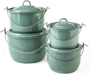 Cubo De Agua De Arroz Juego Peltre Ollas De Peltre Cinsa Bateria De Cocina Esmaltada Utensilios De Cocina Con Tapa Esmaltada 18/20/22/<span class=keywords><strong>24</strong></span>/26/30/34cm - Product Image 3