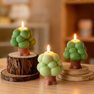 Velas Aromáticas Navideñas con Forma de Árbol de Navidad, Color <span class=keywords><strong>Verde</strong></span>, Mini Árbol de Cera de Soja, Regalos Navideños, Velas Personalizadas con Aromas - Product Image 3