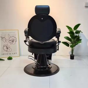 Fauteuils de barbier professionnels pour hommes, entièrement noirs, en gros, cadre Takara Belmont, fauteuils de coiffure de salon - Product Image 2