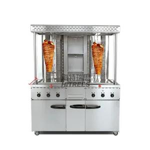 핫 세일 전기 가스 수직 Shawarma 도너 판매 중동 바베큐 그릴 케밥 기계