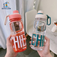 Bouteille d'eau sport classique écologique en plastique de 800 ml pour adultes - Portable pour les voyages et les activités de plein air avec couvercle en PP