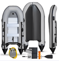 Kayak gonflable en PVC durable de 4,7 m pour 5 personnes, design populaire, certifié CE, bateau de sport avec plancher en aluminium