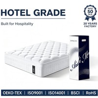 Matelas orthopédique à ressorts ensachés en gros - Lit hybride King Size en mousse à mémoire de forme en boîte pour hôtels et appartements